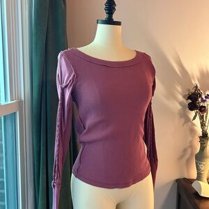 Free People Braided Long Sleeve Thermal Top